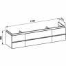 Тумба под раковину LAUFEN CASE FOR PALACE 180 см, глянцевый белый 4.0140.2.075.475.1
